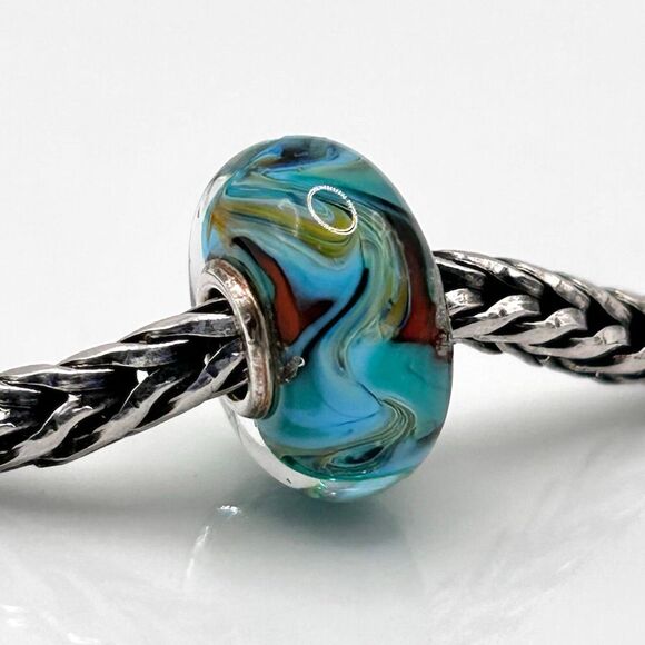 TROLLBEADS Rare Van Gogh Unique #2 LAA 925S colorful swirls, style of the artist - Picture 3 of 10